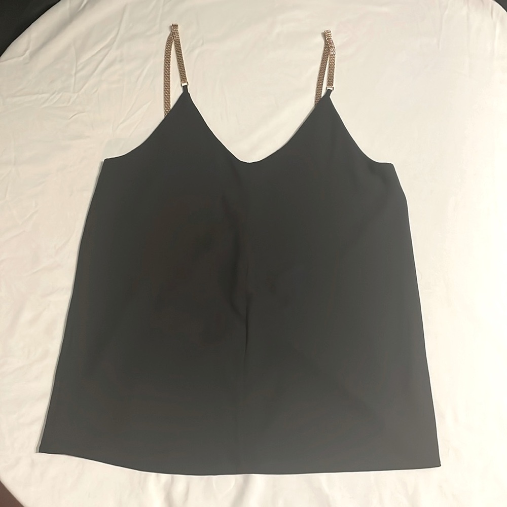 NEW EXPRESS golden straps chiffon top